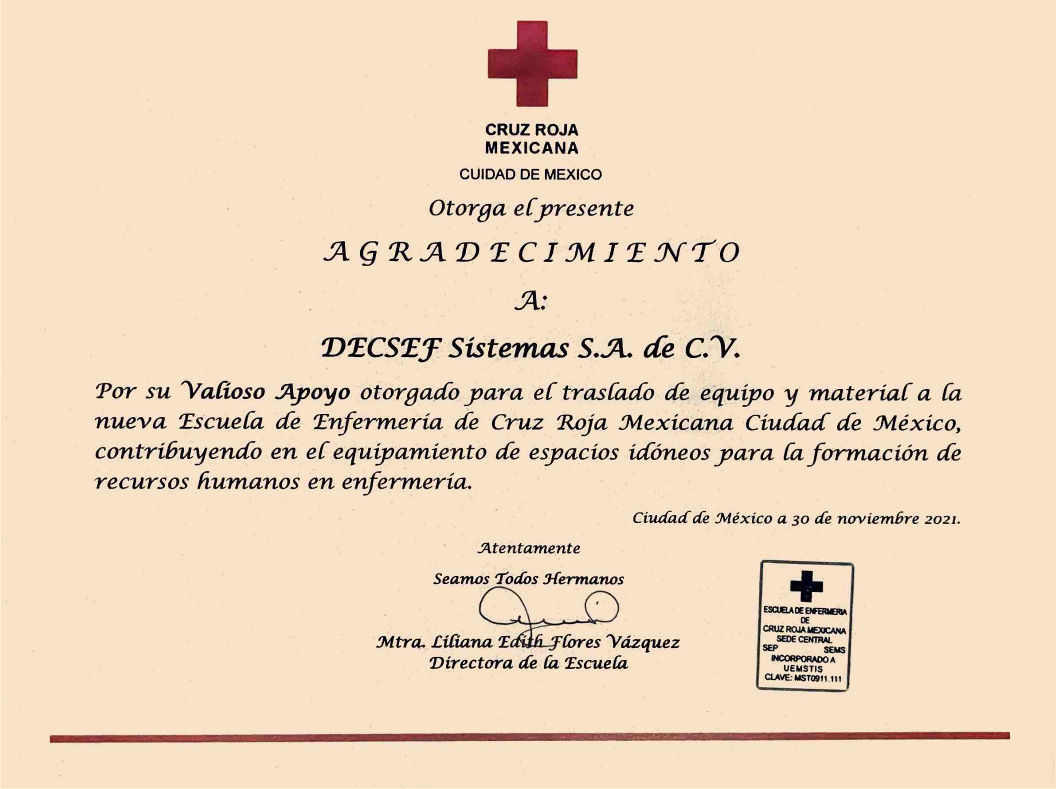 Reconocimiento DECSEF 2