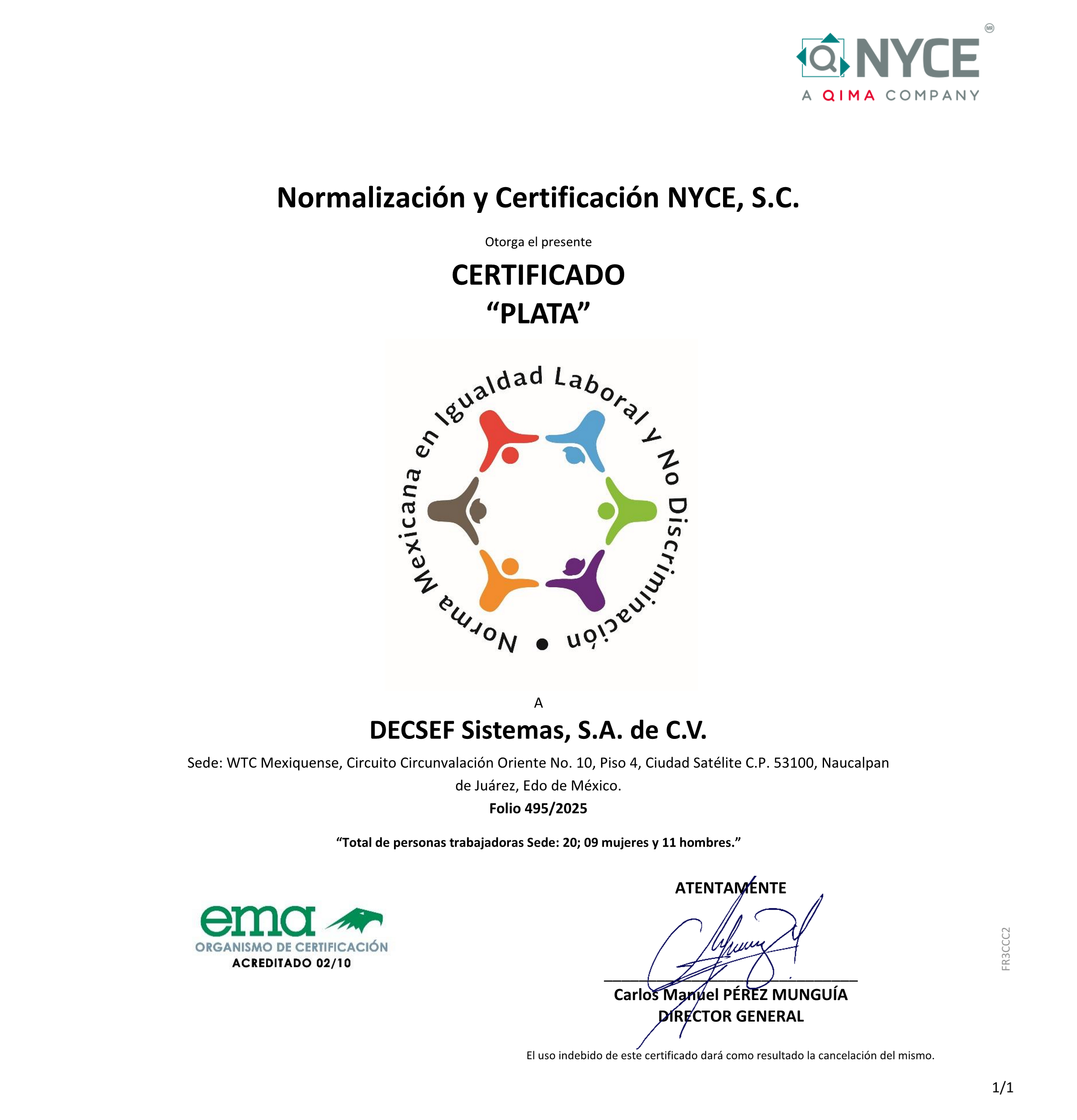 Reconocimiento DECSEF 4