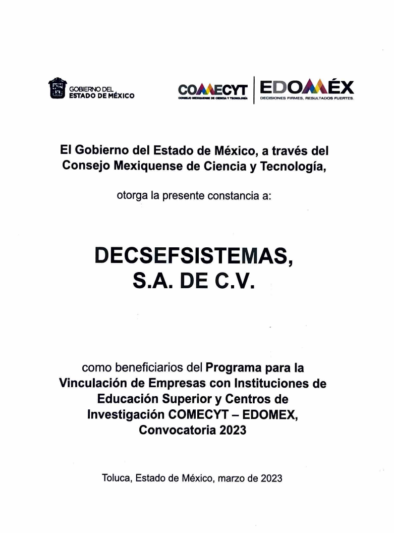 Reconocimiento DECSEF 9