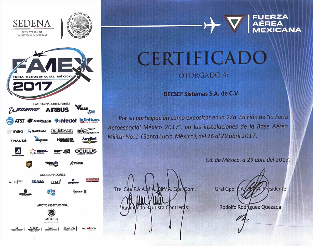Reconocimiento DECSEF 11